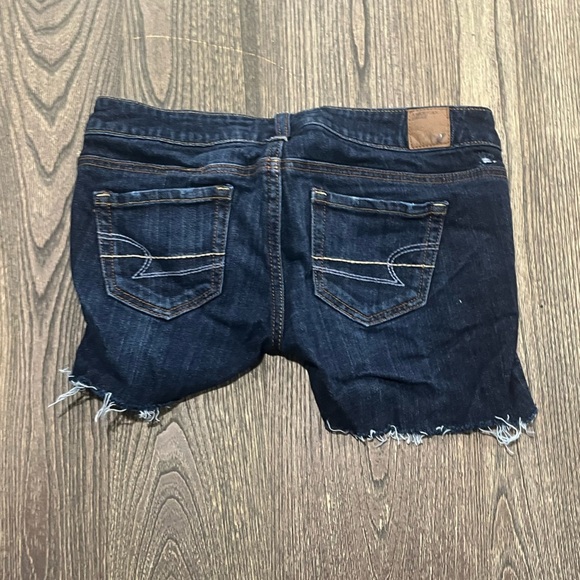 American Eagle Womens 'Live Your Life' Shorts Raw Hem Denim Stretch Blue Size 0 - Picture 7 of 7